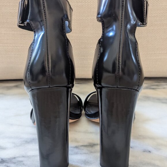 Halston Heritage Marylan Mirror Heel Sandal Black 7.5 - Picture 4 of 7